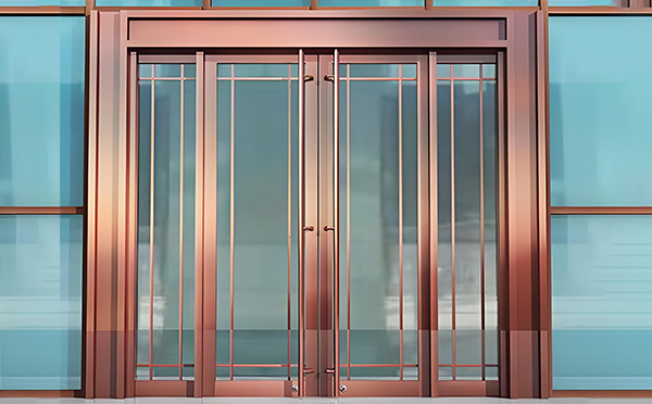 五家渠玻璃地弹门